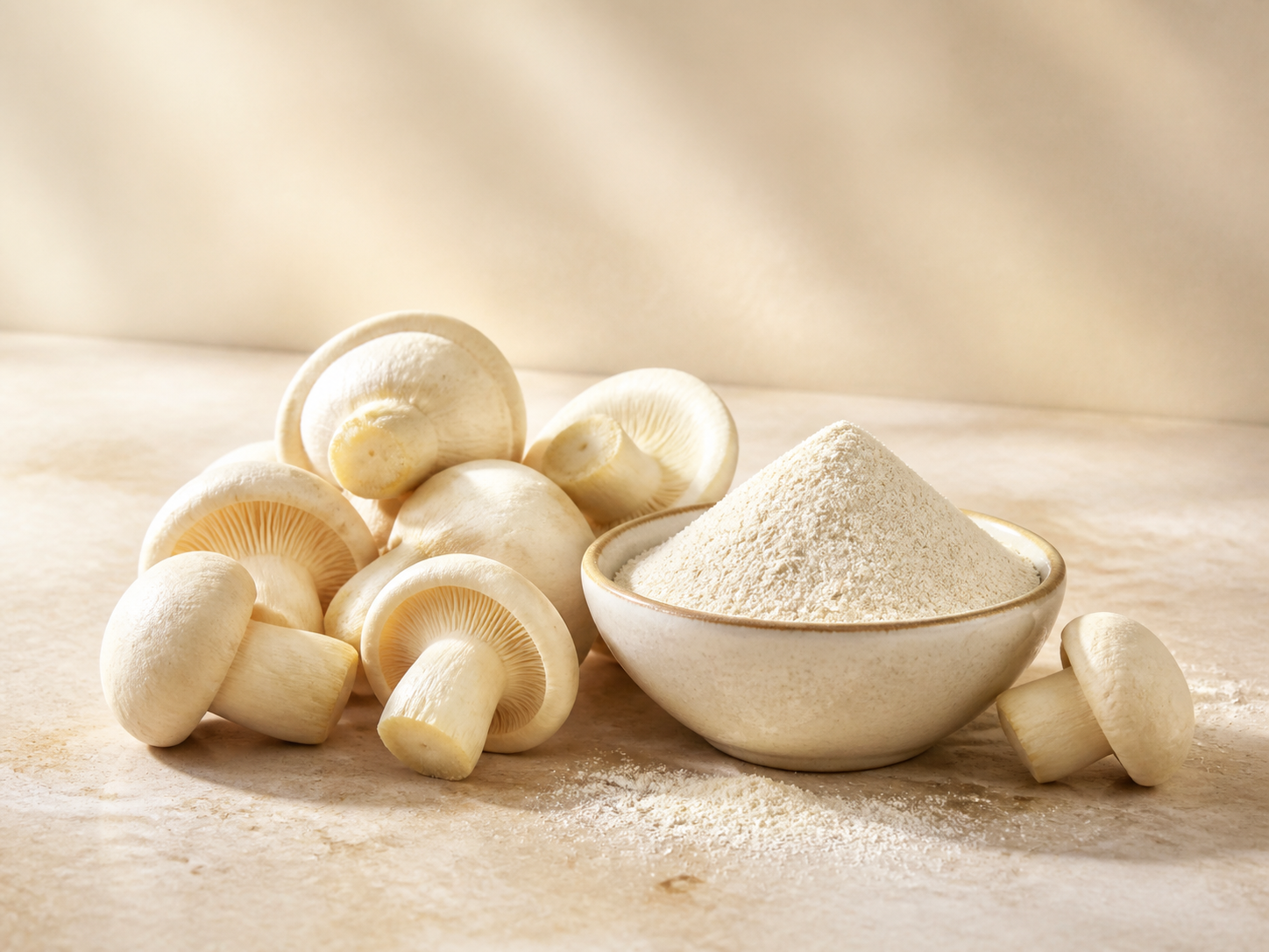 Milky mushrooms and milky mushroom powder